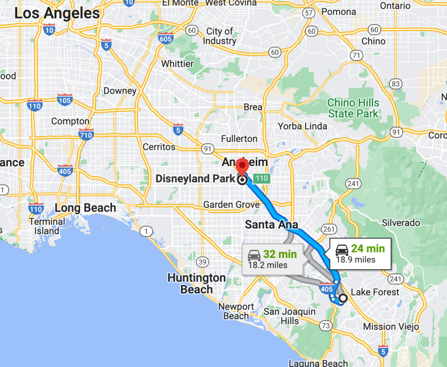 24 mins to disney land park